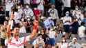 Novak Djokovic après sa victoire contre Rafael Nadal à Roland-Garros