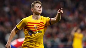 Le joueur du Barça Fermin Lopez après son but contre les Colchoneros, 17 mars 2024