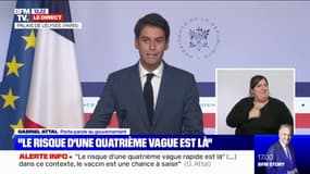 Gabriel Attal: "Le variant n'attendra pas, le vaccin est la carte maîtresse pour lui couper l'herbe sous le pied"