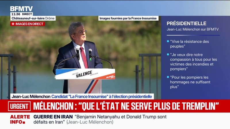 "Nous voulons un État impartial", assure Jean-Luc Mélenchon, candidat LFI pour 2027