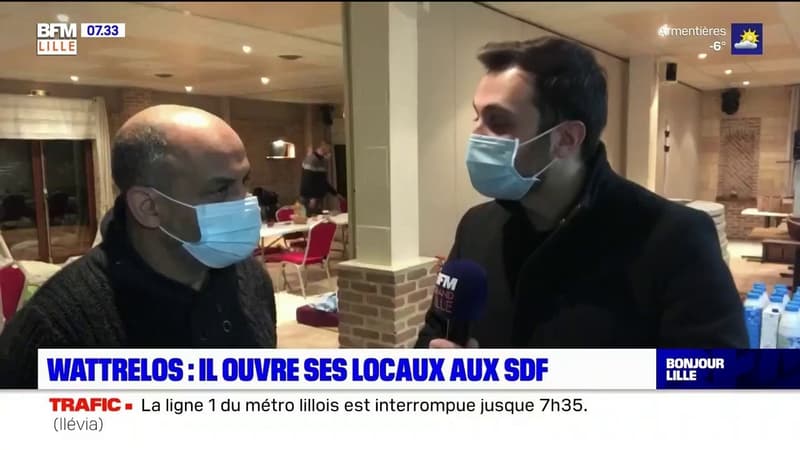 Vague de froid: à Wattrelos, un restaurateur a décidé d'ouvrir ses locaux aux sans-abri