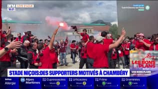 Rugby: des supporters du Stade Niçois survoltés avant la finale de championnat contre Narbonne