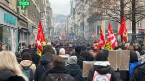 Une manifestation contre la réforme des retraites à Rouen (Seine-Maritime), le 19 janvier 2023.