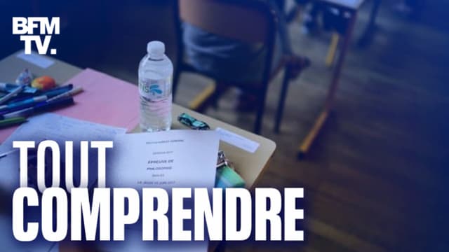 Un lycéen pendant une épreuve du bac en 2017