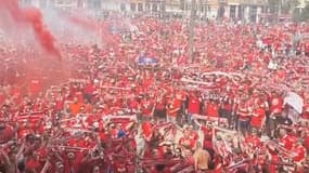 Les supporters allemands à Cologne, le 8 septembre 2022