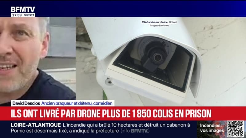 Livraison de colis en prison: "Les drones, ça devient un phénomène qui s'étend de plus en plus", explique Davis Desclos, ancien détenu