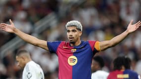 Ronald Araujo lors de la finale de la Supercoupe d'Espagne face au Real Madrid, le 12 janvier 2025.