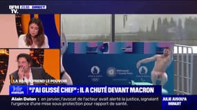 LA BANDE PREND LE POUVOIR - "J'ai glissé chef": il a chuté devant Emmanuel Macron