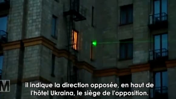 Les tests au laser pointent vers l'hôtel Ukraina.