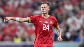 Ivan Ilic avec la Serbie pendant le Mondial 2022 au Qatar