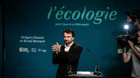 L'écologiste Grégory Doucet au soir de sa victoire à la mairie de Lyon, le 28 juin 2020 