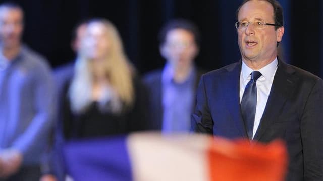 Francois Hollande déclare ne pas vouloir d'un "Etat PS" et explique rechercher une équipe "où toutes les sensibilités puissent figurer". /Photo prise le 4 avril 2012/REUTERS/Stephane Mahe