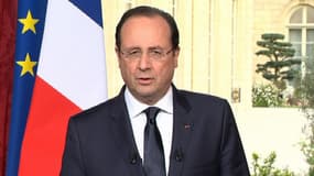 François Hollande lors de son allocution le 31 mars 2014, à l'Elysée.