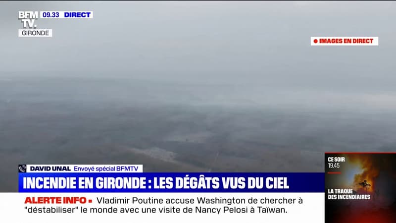 Gironde: les dégâts causés par les incendies vus du ciel