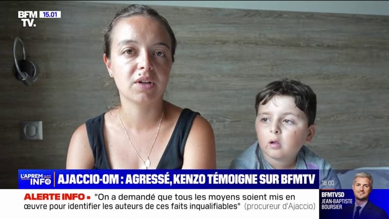 Ajaccio-OM: agressé, Kenzo, supporter marseillais de 8 ans, témoigne sur BFMTV