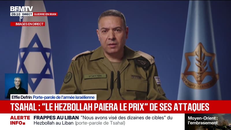 Guerre en Iran: "Nous sommes confrontés à plusieurs fronts", déclare Effie Defrin, porte-parole de l'armée israélienne
