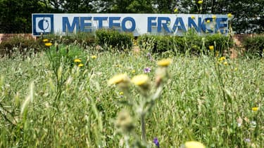 Le logo de Météo-France photographié à Toulouse en juin 2021 (Illustration)