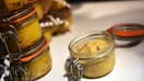 Des pots de foie gras exposés lors du Salon international de l'agriculture (SIA), le 26 février 2015 à Paris (photo d'illustration).