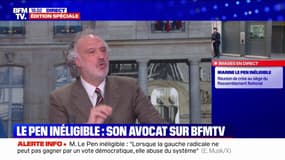 Stratégie de défense de Marine Le Pen: Rodolphe Bosselut, l'avocat de Marine Le Pen, admet qu'"elle n'a pas été couronnée de succès"
