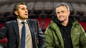 Les retrouvailles entre Ernesto Valverde et Luis Enrique lors de Bilbao-PSG en Ligue des champions