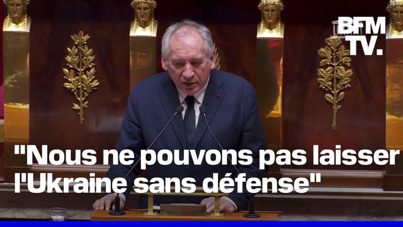 Ukraine: la prise de parole de François Bayrou devant l'Assemblée en intégralité