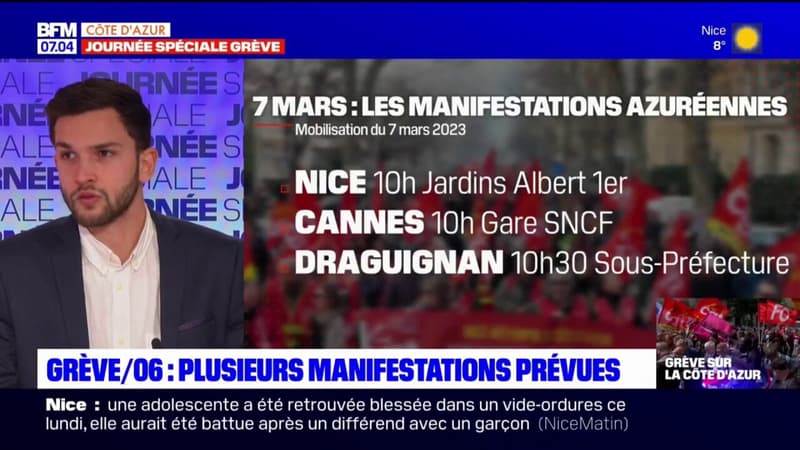 Grève du 7 mars: plusieurs manifestations prévues dans les Alpes-Maritimes