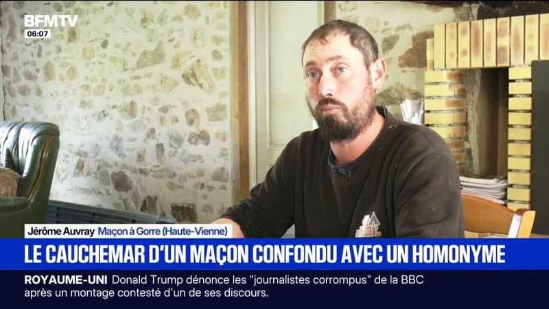 Confondu avec un homonyme, l'entreprise de ce maçon de Haute-Vienne placé sous liquidation judicaire "à cause d'une erreur administrative"
