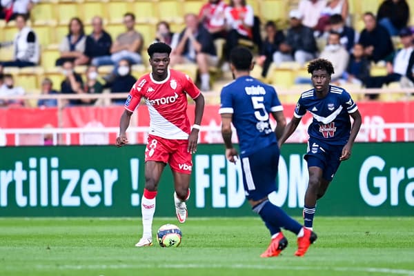 Aurélien Tchouaméni avec Monaco contre Bordeaux en Ligue 1