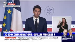 Covid-19 à l'hôpital: "Nous pouvons éviter la submersion à condition de poursuivre et d'amplifier nos efforts dans la vaccination, les gestes barrières et le pass sanitaire", explique Gabriel Attal