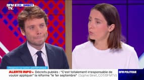 Sophie Binet (CGT): "C'est totalement irresponsable de vouloir appliquer" la réforme des retraites "le 1er septembre"