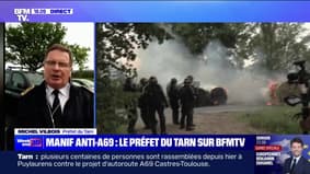 Manifestation anti-A69: "Sur les 1600" personnes présentes, "il y a 400 manifestants pacifiques", annonce Michel Vilbois, préfet du Tran