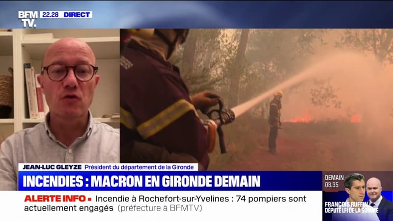 Emmanuel Macron en Gironde demain: les demandes du président de la région pour venir à bout des incendies en cours