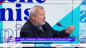 "On ne donne pas le nom d'un voyou à un stade": le coup de gueule de Périco Légasse contre Bernard Tapie sur RMC