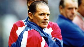 Pierre Alonzo avec le PSG, à Nantes le 19 août 1994