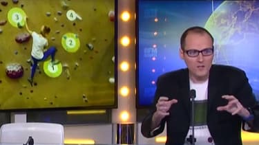 La technologie transforme les murs d’escalade en salle en une sorte de jeu vidéo grandeur nature.