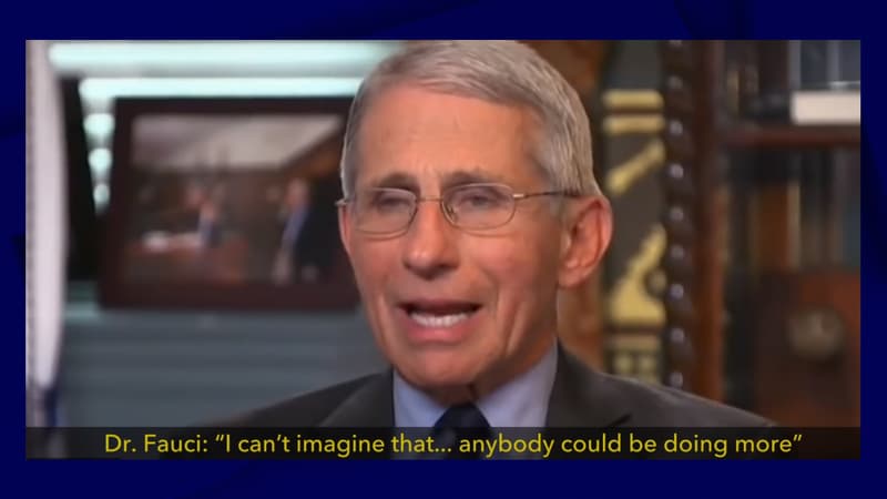 Anthony Fauci dans la vidéo publiée par l'équipe de Donald Trump