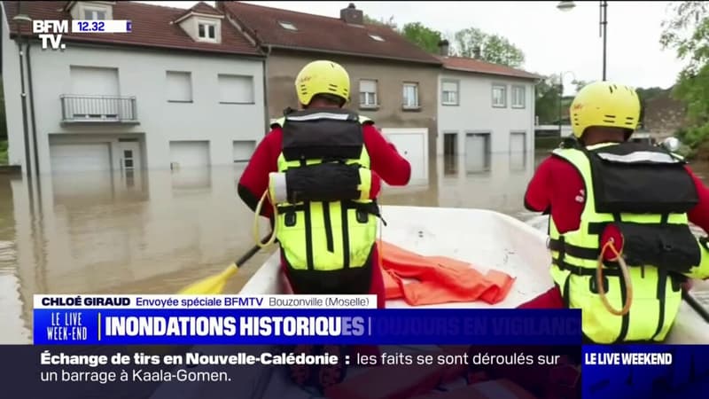 Inondations en Moselle: BFMTV au coeur d'une opération de reconnaissance avec les pompiers