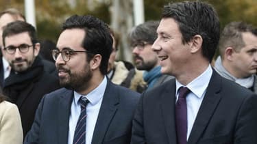 Les deux rivaux Mounir Mahjoubi et Benjamin Griveaux face au Premier ministre Edouard Philippe en novembre 2017. (Photo d'illustration)