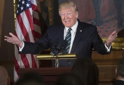 Donald Trump le 16 mars 2017 au Capitole à Washington Donald Trump le 16 mars 2017 au Capitole à Washington