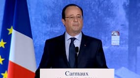 François Hollande en avril 2012 à Carmaux, patrie de Jean Jaurès dans le Tarn, pendant la campagne présidentielle.