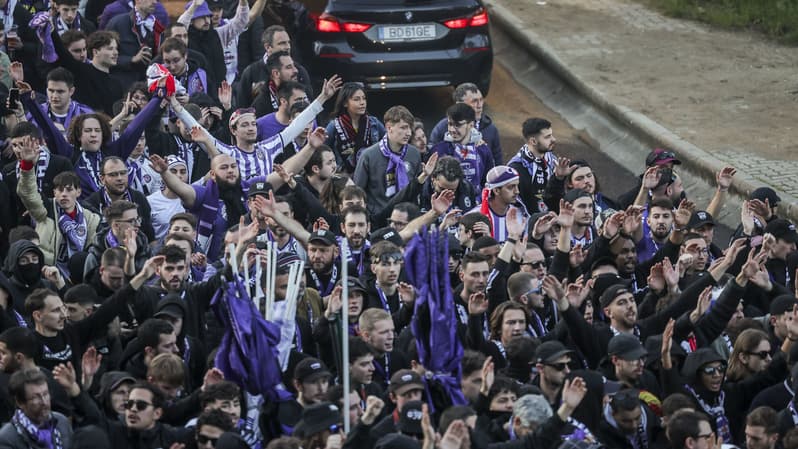 Les supporteurs du TFC à Lisbonne le 15 février 2024