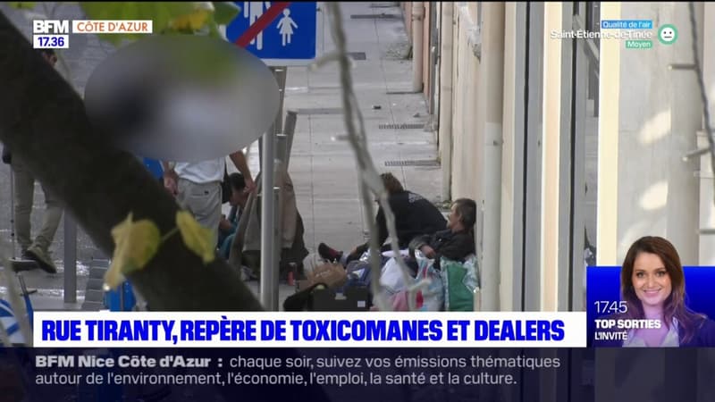 Nice: rue Tiranty, la présence des toxicomanes compliquent la vie des habitants
