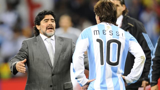 Diego Maradona et Lionel Messi