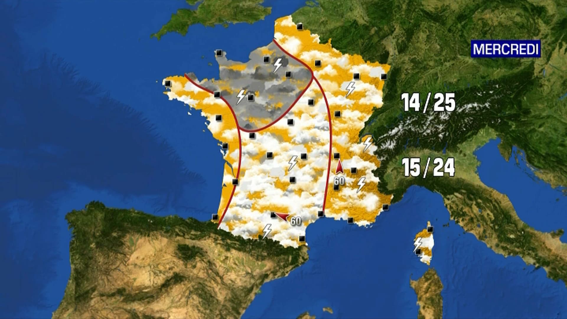 La météo du mercredi 2 juin La météo du mercredi 2 juin