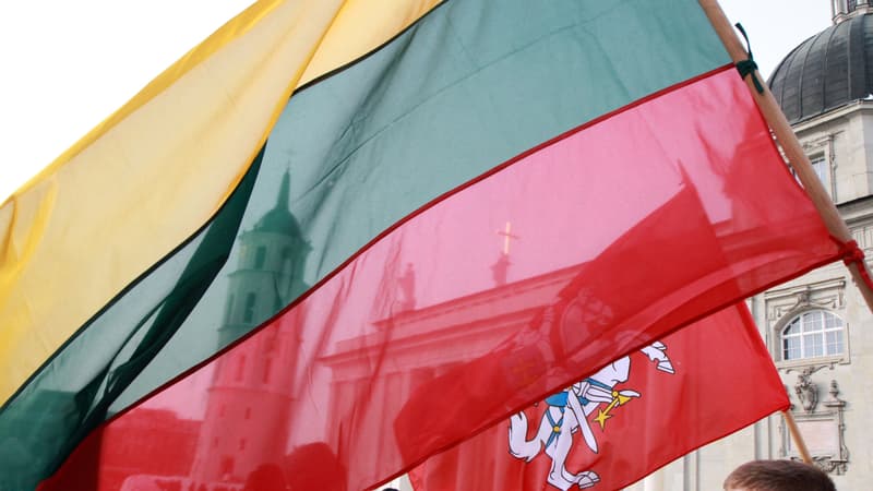 Le drapeau de la Lituanie.