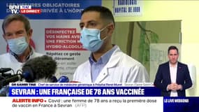 Première vaccination anti-Covid: "La patiente se porte très très bien", selon le Dr Samir Tine