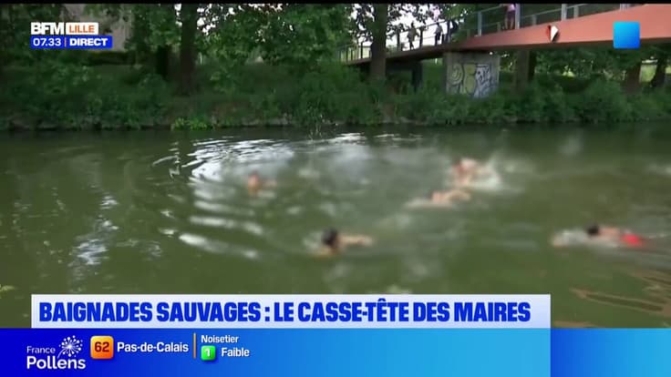 Baignades sauvages: le casse-tête des maires du Nord