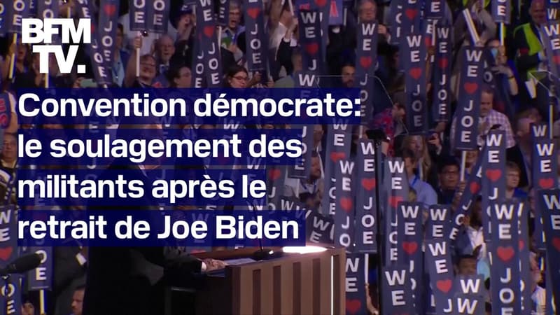 Convention démocrate: les militants démocrates soulagés après le retrait de Joe Biden