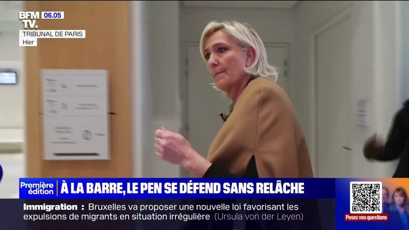 Procès du RN: à la barre, Marine Le Pen se défend sans relâche