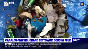 Paris: opération de nettoyage au canal Saint-Martin